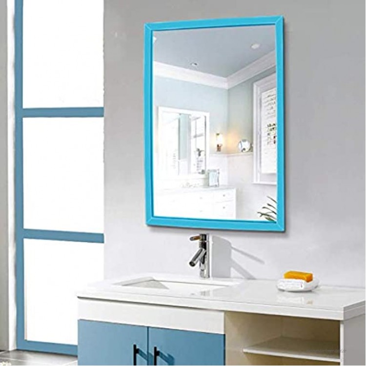 GJJSZ Moderner Wandspiegel gerahmt mehrfarbig dekorativer Make-up-Spiegel Badezimmermöbel vertikal oder horizontal 3 Größen