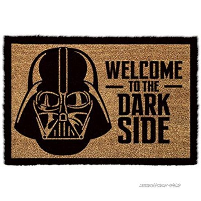 1art1 Star Wars Darth Vader Willkommen Auf Der Dunklen Seite Fußmatte Innenbereich und Außenbereich | Design Türmatte 60 x 40 cm