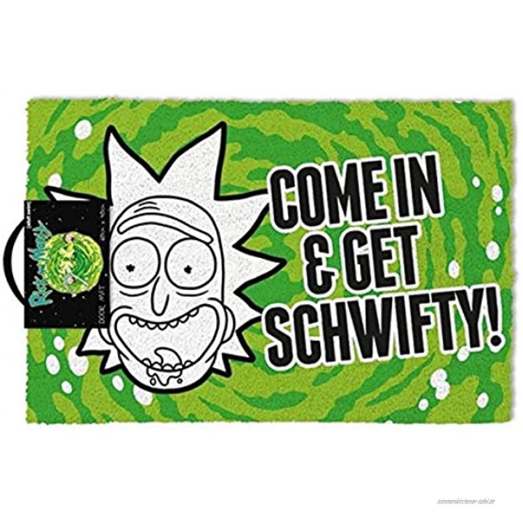 Cartoon Network „Get Schwifty“-Fußmatte Rick and Morty Mehrfarbig 40 x 60 cm