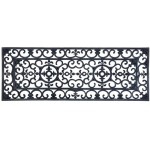 Esschert Design Schmutzfangmatte Fußmatte in schwarz aus Gummi rechteckig Größe XL extra breit ca. 120 cm x 45 cm