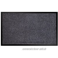 Leefrei Schmutzfangmatte Fußmatte Türvorleger Sauberlaufmatte In- und Outdoor geeignet waschbar Grau 50x80cm