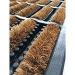 oKu-Tex Fußmatte | Fußabtreter | Türmatte | Eingangsmatte | „Java“ | mit Bürste | Kokosmatte mit Gummi | für außen | rutschfest | 40x60 cm