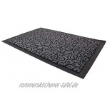 Primaflor Ideen in Textil Schmutzfangmatte Türvorleger Brasil Sauberlaufmatte 60x90 cm Grau rutschfest Waschbar Fußmatte für Innen und Außen Geeignet