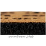 Relaxdays Natur schwarz Fußmatte KOMM Wieder aus Kokosfasern rutschfeste Türmatte innen und draußen BxT: 60 x 40 cm Standard
