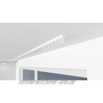 ALOHA Gardinenschiene aus Aluminium Vorhangschienen Deckenbefestigung 1-läufig für Schiebevorhänge Vorhänge SAO 1-läufig 120cm mit Faltenlegehaken Weiß