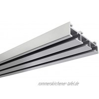 Gardinia Flächenvorhangschiene 3-läufig Wand- oder Deckenmontage Aluminium 160 cm Silber