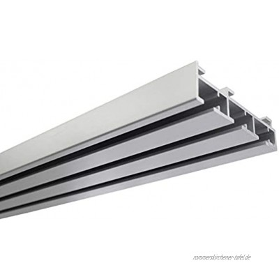 Gardinia Flächenvorhangschiene 3-läufig Wand- oder Deckenmontage Aluminium 160 cm Silber