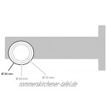 Tilldekor Innenlauf Gardinenstange HIGH-LINE ANDRAX 2-Lauf chrom Ø 20 mm 240 cm inkl. Trägern und Gleitern