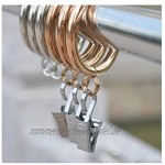 Wowot Vorhangringe aus Metall 40 St Stückck 38mm Innendurchmesser Ringe für Gardinenstangen zum Aufhängen von Vorhängen silber