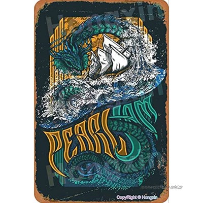 HONGXIN Pearl Jam Has Some of The Coolest Concert Posters Schild Vintage Metall Poster Blechschild Kunst Wand Plakette Garage Home Office Bar Café Dekor 8 × 12 Zoll