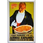 Magnet Blechschild Poster mit Retro Vintage Design von Catalunya Spanien. Blechschild. 1.099,8 x 701 cm PAELLA ARROZ ESPAÑOL