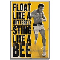 Muhammad Ali Poster Aluminium Metallschild Türschild Wand Boxen Schmetterling Cassius Ton Sting Bee