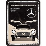 Nostalgic-Art Retro Blechschild Mercedes-Benz – 300 SL Beige – Geschenk-Idee für Auto Accessoires Fans aus Metall Vintage-Dekoration 15 x 20 cm