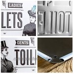 Nostalgic-Art Retro Hängeschild Ladies & Gentlemen Toilets – Türschild als Geschenk-Idee aus Metall Vintage-Design zur Dekoration 10 x 20 cm