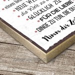 TypeStoff Holzschild mit Spruch – NIMM DIR Zeit – im Vintage-Look mit Zitat als Geschenk und Dekoration zum Thema Liebe und Achtsamkeit 19,5 x 28,2 cm