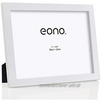 Brand – Eono Dokumentenrahmen Urkundenrahmen aus Massivholz Hochauflösendes Glas fasst Dokumente in der Größe 22x28 cm Standardrahmen mit Ständer Weiß