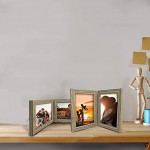Brand Eono Rustikale Doppelter Bilderrahmen 10x15 mit Glas und Holzmaserung 2er Set
