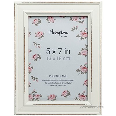 Hampton Frames Paloma Dstrssd Holzrahmen 12,7 x 17,8 cm Weiß Holz 5x7 13x18cm