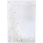 Rayher 46507000 Bilderrahmen aus Acryl mit Schneekugel Effekt Glitter Schüttelrahmen für Foto mit Magnetverschluss rechteckig 10x2,3x15 cm