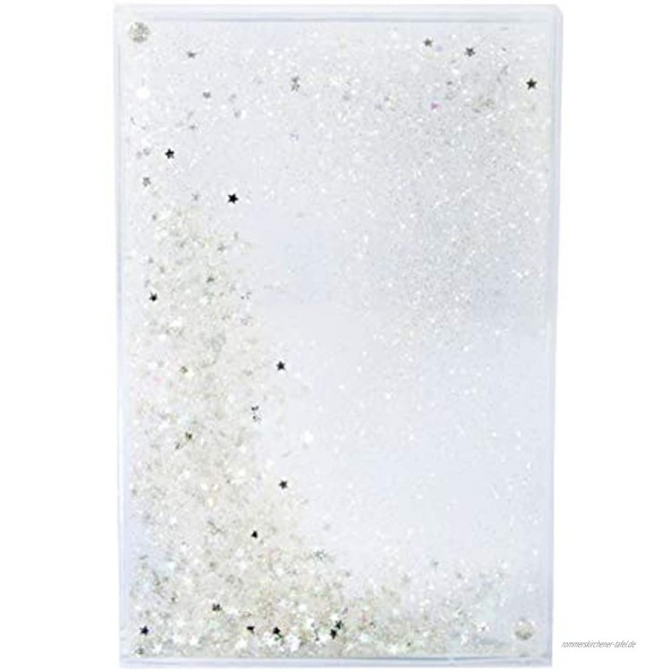 Rayher 46507000 Bilderrahmen aus Acryl mit Schneekugel Effekt Glitter Schüttelrahmen für Foto mit Magnetverschluss rechteckig 10x2,3x15 cm