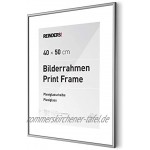 Bilderrahmen Bilderrahmen Poster Silber Kunststoff mini 40x50cm Bilderrahmen Kunststoff 41.5 x 51.5 cm Silber Wohnzimmer Kunst