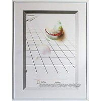 Classico Bilderrahmen | Posterrahmen | Fotorahmen | mit Kunststoffrahmen und bruchsicherer Plexiglasscheibe | 50 x 70 cm Weiß
