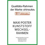 empireposter Wechselrahmen Shinsuke® Maxi-Poster 61,5x91cm Qualitätsrahmen Profil: 15mm Kunststoff Grün Acrylscheibe beidseitig foliengeschützt