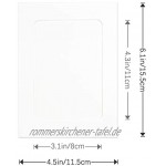 Fotorahmen aus Papier 30PCS 4X6 Zoll Kraftpapier-Bilderrahmen mit Mini-Wäscheklammern und Juteschnur weiß