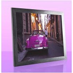 Montecarlo Deluxe Slimline Bilderrahmen Posterrahmen 67x90 cm Grau gewischt 90x67 cm mit weissem Hintergrund und Antireflex entspiegeltem Kunstglas