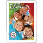 MAG-Tech magtech Magnetische Foto Pocket Rahmen weiß hält 10,2 x 15,2 cm Fotos 10 Stück weiß 2.5 x 3.5