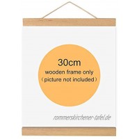 Magnetischer Bilderrahmen Holz Natur Holz Rahmen Bild Poster Artwork auf Leinwand Aufhänger für Home Dekoration Wand Weiß Holz 30 cm