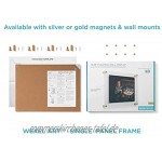 Wexel Art Großer quadratischer Magnetrahmen für Einzelbilder 58 x 58 cm aus Acryl schwimmender Rahmen mit goldfarbenen Beschlägen für 50,8 x 50,8 cm Kunst und Fotos