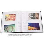 ARPAN Schwarzes Memo-Einsteckalbum für 120 Fotos 12,7 x 17,8 cm Pastellschwarz 28 x 3 x 26 cm Approx
