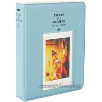 Fetoo 64 Taschen Mini Album Schutzhülle Foto Album Fotohüllen für Mini Fujifilm Instax Miini Film 7S 8 25 50 90 14 * 11cm Blau