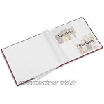 Hama Fotoalbum 28x24 cm Spiral-Album mit 50 weißen Seiten Fotobuch mit Pergamin-Trennblättern Album zum Einkleben und Selbstgestalten grau