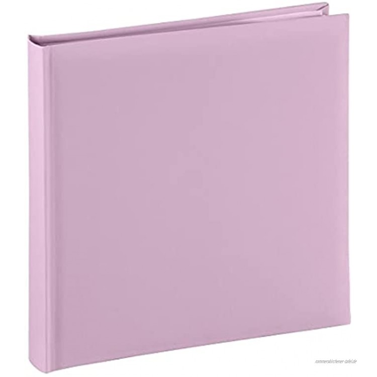 Hama Fotoalbum Jumbo 30x30 cm Fotobuch mit 80 weißen Seiten Album für 320 Fotos zum Selbstgestalten und Einkleben rosa pastell