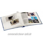 Hama Jumbo Fotoalbum Singo Fotobuch 30x30 cm Album mit 100 weißen Seiten Photoalbum zum Einkleben und zum Selbstgestalten blau