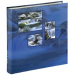 Hama Jumbo Fotoalbum Singo Fotobuch 30x30 cm Album mit 100 weißen Seiten Photoalbum zum Einkleben und zum Selbstgestalten blau